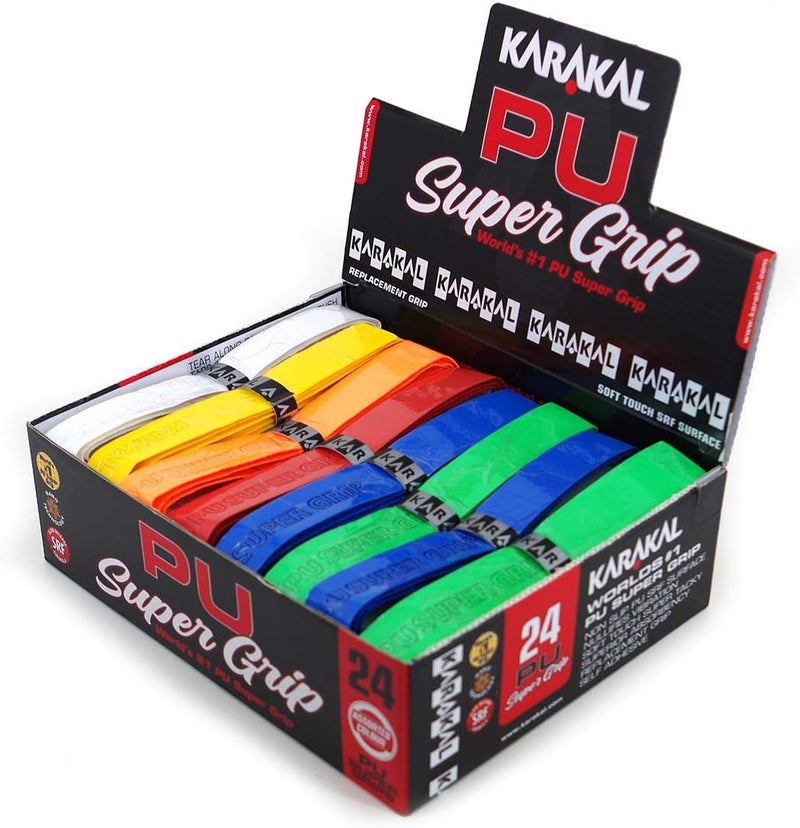 Karakal Multi Colour PU Super Replacement Grip (24 Pack) - Image 1
